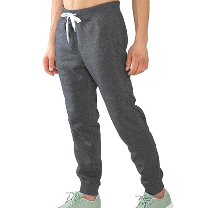 Southpole Men's 1570 Basic Active Fleece Jogger Sweatpants, Heather Charcoal a, Small