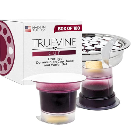 TrueVine Top & Bottom Communion Cups and Wafer Set