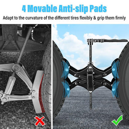 Nilight Wheel Chock Stabilizer, 2PCS X-Chocks Wheel Stabilizer for Travel Trailers, Fits 3" to 10" Wheel Gaps, Heavy Duty RV Scissor Tire Locking Chocks for Campers Travel Trailers Trucks