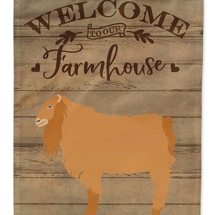 Caroline's Treasures CK6829CHF Drapeau de bienvenue en toile, taille maison, grande, multicolore, Chèvre Lamancha américaine