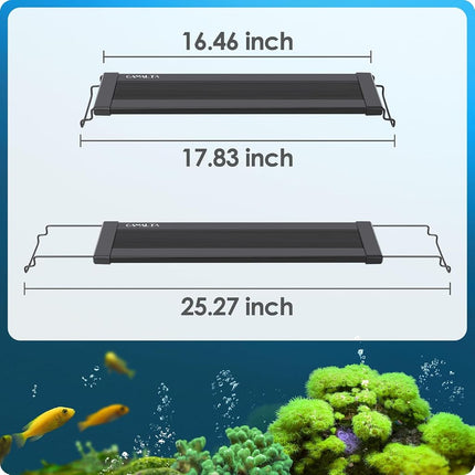 Gamalta Aquarium Light, 18W 24/7 Natural Mode Aquarium Light, Sunrise/Daylight/Moonlight Mode and Custom Mode with Expandable Bracket, Adjustable Timer and 7 Color Brightness for 18~24IN Fish Tank