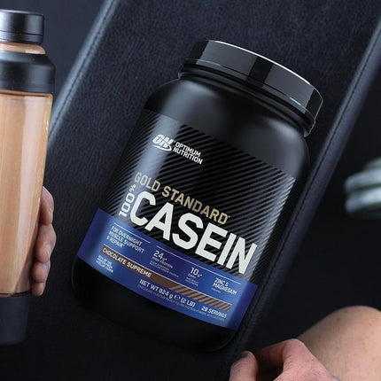 OPTIMUM NUTRITION Gold Standard 100% Casein Protein Powder, Chocolate Supreme Flavour, 1.82kg - [packaging may vary]