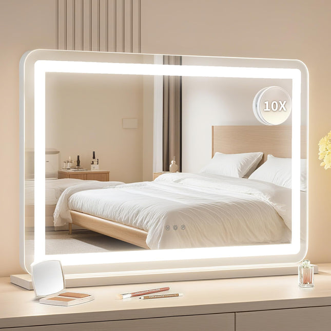 GarveeHome 30.15 in x20.19 in Lighted Makeup Mirro