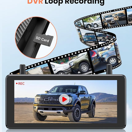 AUTO-VOX Solar Wireless Backup Camera: Strong Signal Dual Antenna