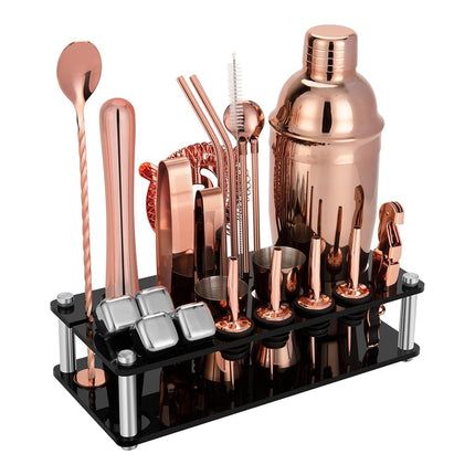 23 Piece Cocktail Shaker Set Bartender Kit with Ac