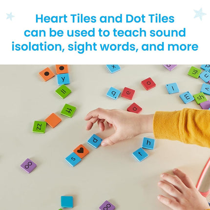 hand2mind Phonics Word-Building Magnetic Letter Tiles, Letter Recognition for Kindergarten, Phonics Manipulatives, Science of Reading Classroom Materials (Set of 6)