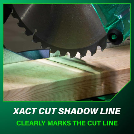 Metabo HPT - 10" Composite Miter Saw, Xact Cut LED Shadow Line System, Precision Miter Angles, 0-45° Single Bevel, 40T TCT Blade, Positive Stops, Lightweight Design
