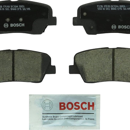 BOSCH BC1284 QuietCast Premium Ceramic Disc Brake Pad Set - Compatible with Select Genesis G80; Hyundai Entourage, Equus, Genesis, Genesis Coupe; Kia Borrego, K900, Sedona; REAR