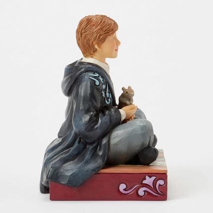 "JIM SHORE" Enesco Harry Potter Ron Weasley Holding Scabbers The Rat Figurine, 4.13 Inch, Multicolor