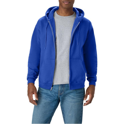 Hanes Men's Full-Zip Eco-Smart Hoodie, Deep Royal,