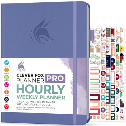 Clever Fox Planner PRO Hourly, Undated Weekly & Mo