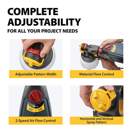 Wagner Spraytech 0529011 FLEXiO 570 Handheld HVLP Paint Sprayer, Sprays Unthinned Latex, Includes iSpray Nozzle, Complete Adjustability for All Needs