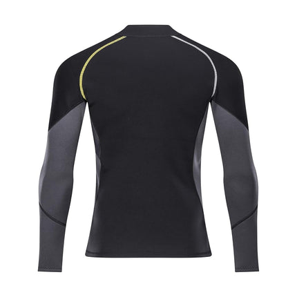 Wetsuit Top Men's 1.5mm Neoprene Wetsuits Jacket,Front Zipper Long Sleeves Diving Suit for Scuba,Snorkeling,Diving Swimming,Surfing (Black, XXXX-Large)