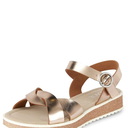 The Children's Place Sandales Compensées Enfant Unisexe, Or Rose, 12 Enfant