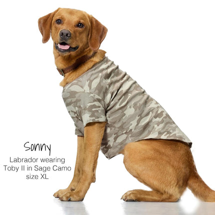 Pet Passion Toby II Dog T-Shirt, 3 Pack, Sage Camo, XX-Large
