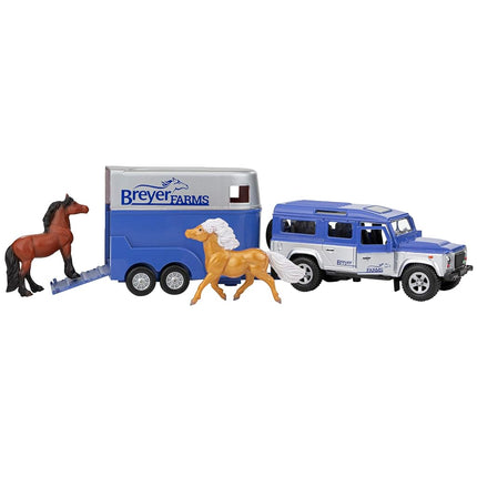 Breyer Bandai Land Rover and Trailer Playset With 