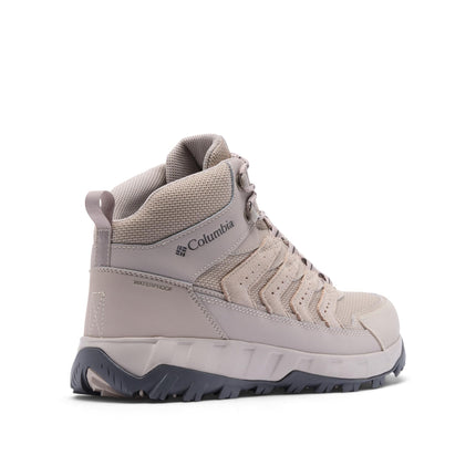 Columbia mens Strata Trail Mid Waterproof, Soft Taupe/Dark Grey, 7