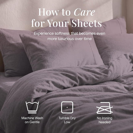 Tribeca Living Luxury Solid Flannel Deep Pocket Sheet Set, Queen, Lavender
