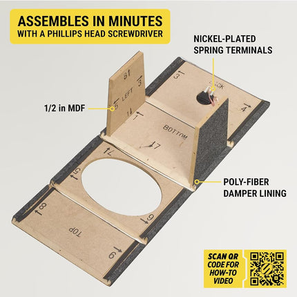 Scosche SE69KT 6x9 Single Car Speaker Enclosure with Gray Carpet, Assembly Required, Speaker not Included