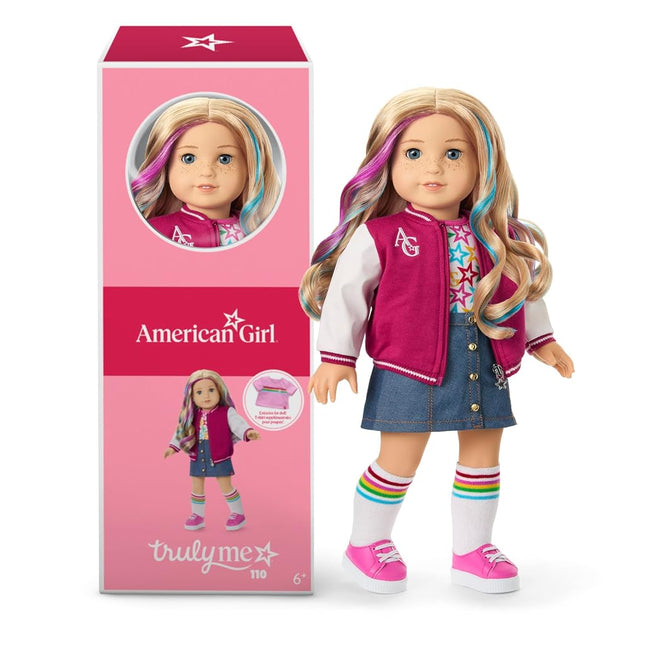 American Girl, Truly Me 18-inch Doll #110 with Blue Eyes, Wavy Blonde Hair, Light Skin with Freckles, for Ages 6+