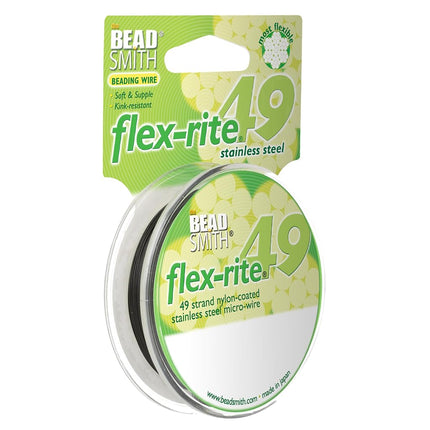 The Beadsmith Flex-Rite Beading Wire, Nylon-Coated