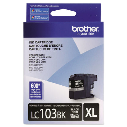 BROTHER LC103BK Black Ink Cartridges (Black, MFC-J