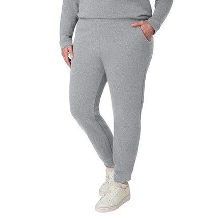 Hanes Pantalón de chándal EcoSmart para mujer, de forro polar de mezcla de algodón de peso medio, Light Steel, S