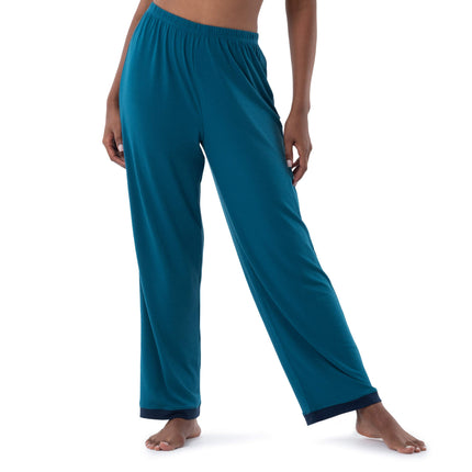 Fruit of the Loom Women's Plus Size Short Sleeve Tee and Pant 2 Piece Sleep Set, Turquoise, 2X
