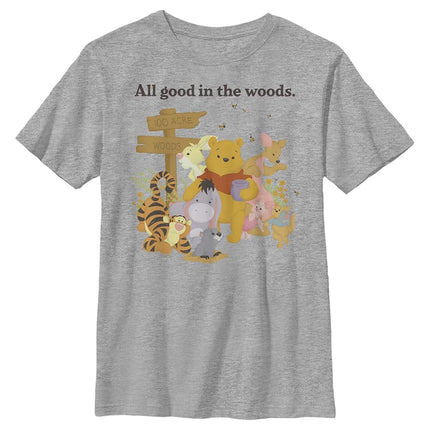 Disney Lilo & Stitch Stitch Moods - Camiseta jaspeada de cuello redondo para niño, gris jaspeado atlético, extragrande