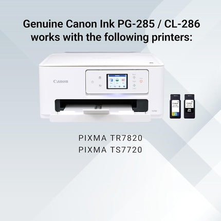 Canon® PG-285 Black/CL-286 Tri-Color Standard-Yield Ink Cartridges, Pack of 2, 6197C004