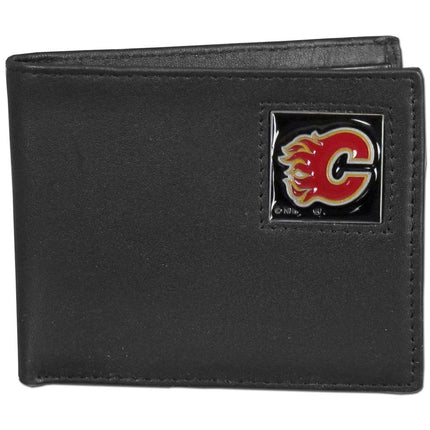Billetera Calgary Flames® de Piel, Tipo Cartera, en Caja de Regalo