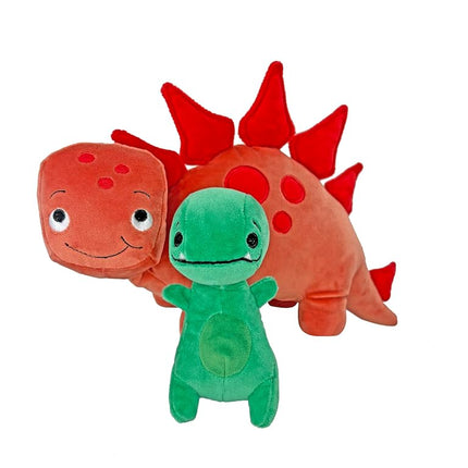 MerryMakers Tiny T. Rex and Pointy Plush Pair: 12.