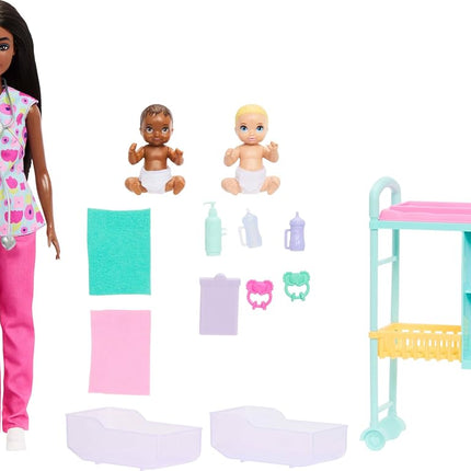 Barbie Careers Baby Doctor Playset with Brunette D
