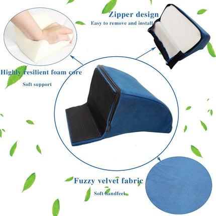 Migeek Wheelchair Lateral Support Cushion, Wheelchair Back Support Cushion for Positioning, Lateral Foam Wedge Cushion for The Elderly (Blue)(Waist Rest)