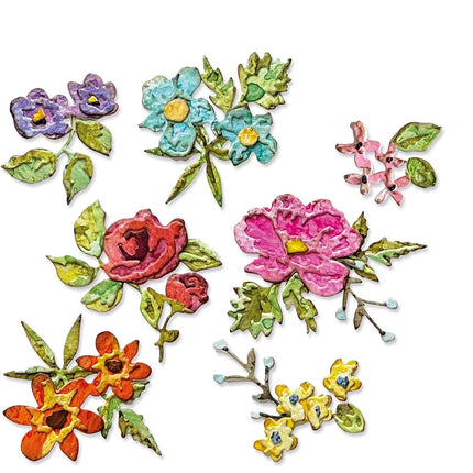 Sizzix Thinlits Die Set 14PK Brushstroke Flowers M