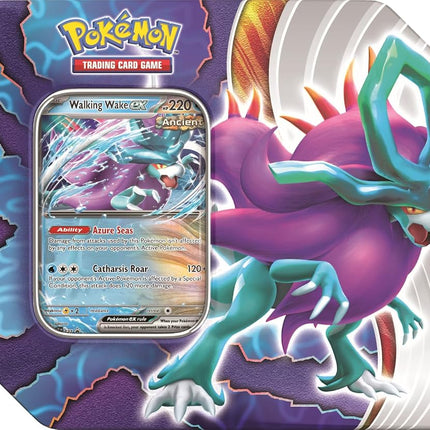 POKEMON TCG: PARADOX CLASH TIN: IRON LEAVES EX OR WALKING WAKE EX