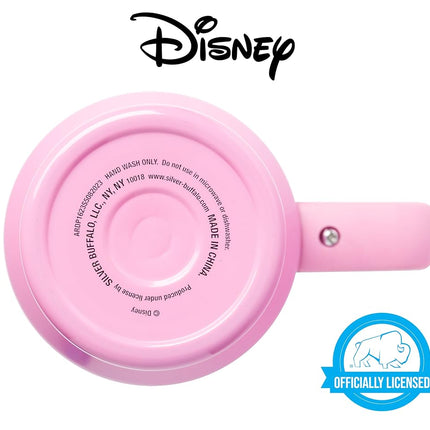 Silver Buffalo Disney Princess Featuring Cinderella, Mulan, Belle, Ariel, Tiana, and Jasmine Double Walled Stainless Steel Tumbler with Handle and Straw, Fits in Standard Cup Holder, 40 Ounces
