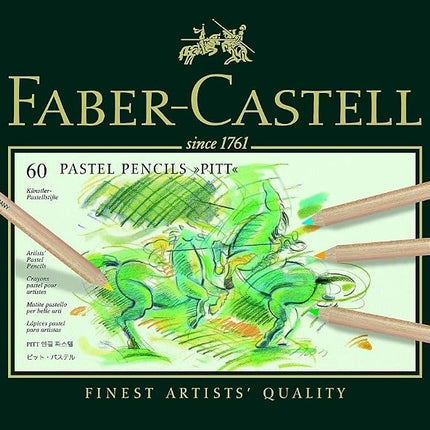 Faber-Castell Pitt Pastel Colour Pencils Tin of 60, Assorted, (27-112160)