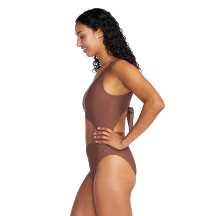Speedo Women's Swimsuit One Piece Keyhole Tie Back