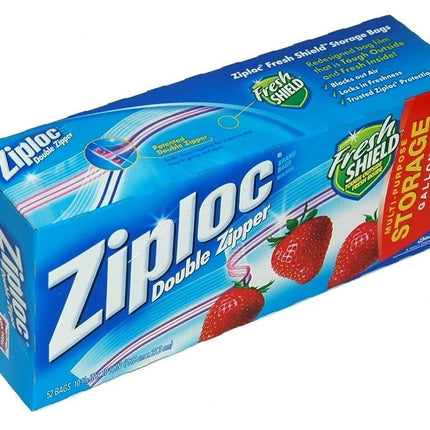 Ziploc Double Zipper Gallon Storage Bags - 52 count