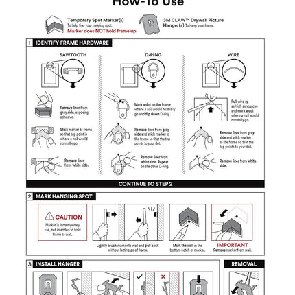 3M Claw Strong Durable Drywall Picture Hanger (45 LB)