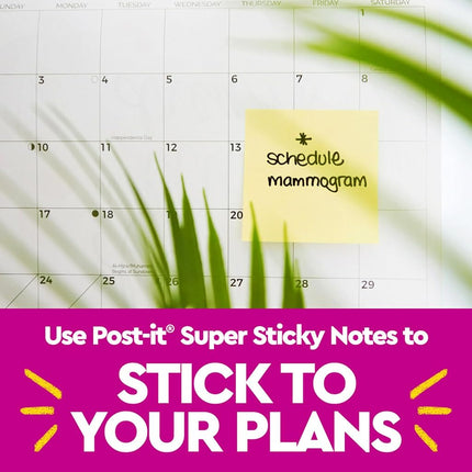 Post-it Super Sticky Pop-up Notes, 3x3 in, 10 Pads, 2X The Sticking Power, Canary Yellow, Recyclable (R330-10SSCY)
