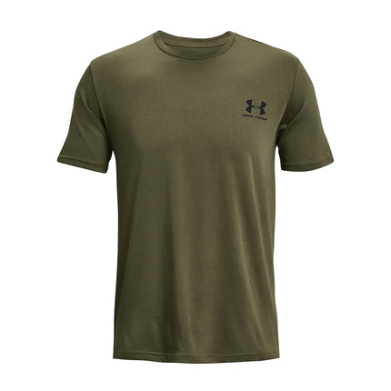 Under Armour Mens Left Chest Logo T-Shirt - Green/
