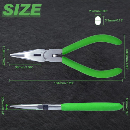 SPEEDWOX 5 Inches Long Nose Pliers with Cutter Mini Jewelry Pliers Small Wire Cutters Professional Jewelry Making Tool Beading Hobby Craft DIY Supplies