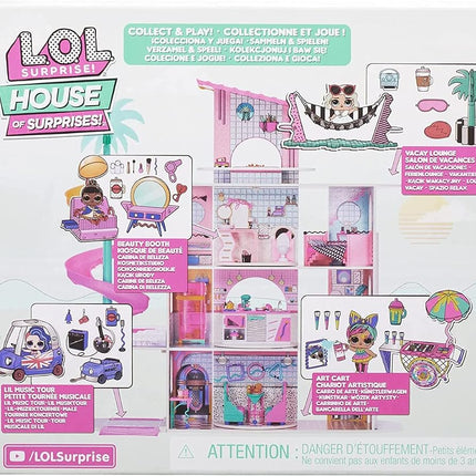 L.O.L. Surprise OMG House of Surprises Playset - BEAUTY BOOTH - Includes 3''/7.6cm Her Majesty Doll with 8 Surprises - For Collectors & Kids from Ages 4+