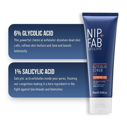 Nip+Fab Glycolic Fix Extreme Scrub, 75ml