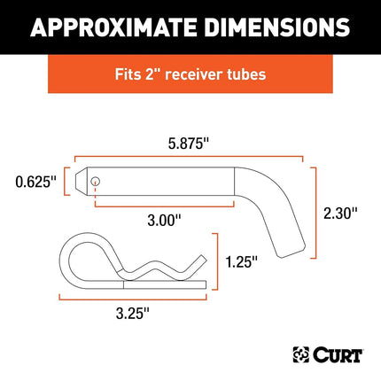 CURT MANUFACTURING INC. 21500 58 HITCH PIN WIT
