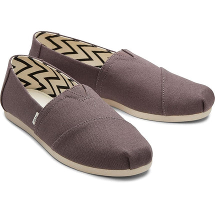 TOMS Women's Loafer Flat, Espadrille, Ash Recycled Cotton Canvas, 3 UK Grey