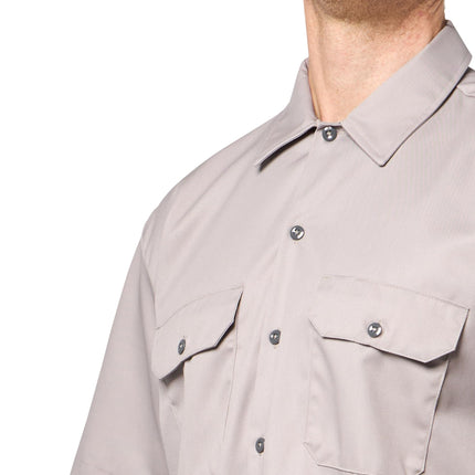 Dickies Mens Short Sleeve Work Shirt, Silver, 3X-Large Big Tall