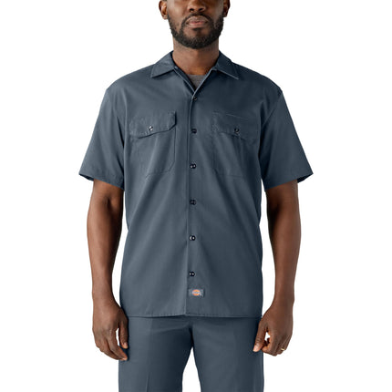 Dickies Men's Short Sleeve Work Shirt, Airforce Bl